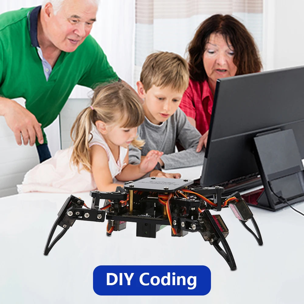 ACEBOTT ESP8266 Bionic Quadruped Spider Robot Kit App Remote Control Walking Crawling STEM Robotics Project for Arduino ESP32 Dropshipman