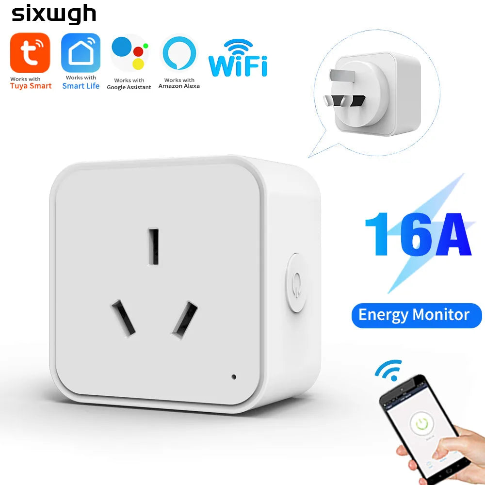 Tuya Smart Socket Power Strips Supplier WiFi Multi-Function intelligent Outlet AU Plug Wireless Remote Timing Support Aleax Dropshipman