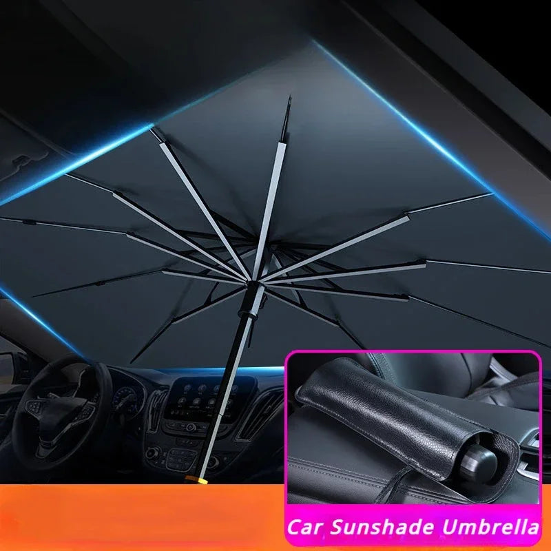 Car Sunshade Foldable Windshield Umbrella For Mitsubishi Outlander Front Window Parasol Summer Sun UV Protection Dropshipman