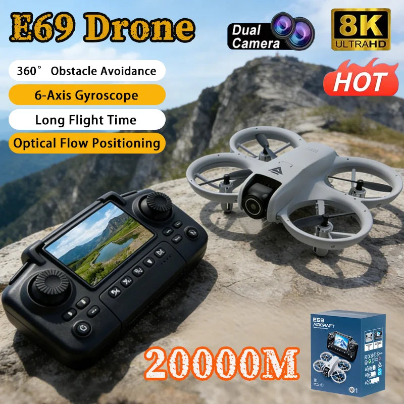 2026 Mini RC Drone with 8K HD Camera WiFi FPV Obstacle Avoidance Remote Control Quadcopter for Beginner Gifts Outdoor Indoor Use Dropshipman