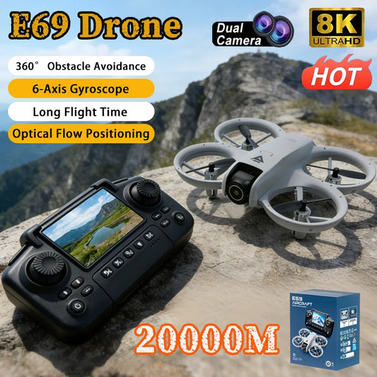 2026 Mini RC Drone with 8K HD Camera WiFi FPV Obstacle Avoidance Remote Control Quadcopter for Beginner Gifts Outdoor Indoor Use Dropshipman