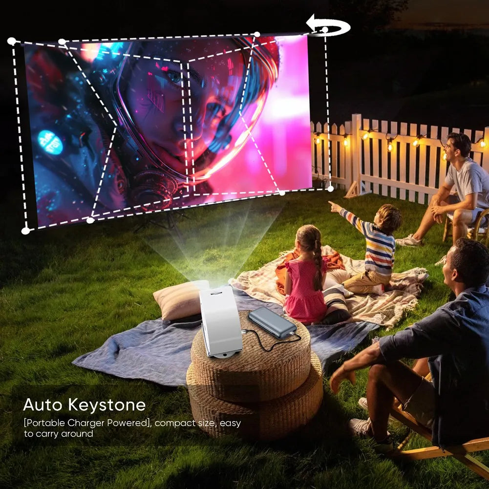 B53CC TYPE C 4K 400ANSI Mini Projector with WIFI and Bluetooth,BT5.2 4K Movie Video Projector with 270° Rotatable EU PLUG Dropshipman