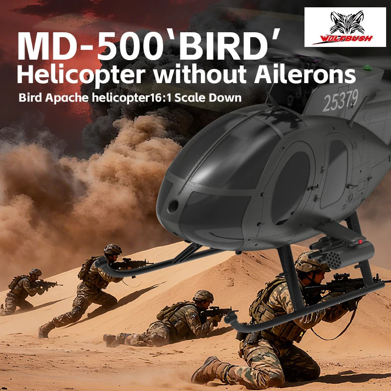 YUXIANG F119S MD500 Bird Red Black 9CH 6G Intelligent GPS No Flybar Simulation RC Helicopter