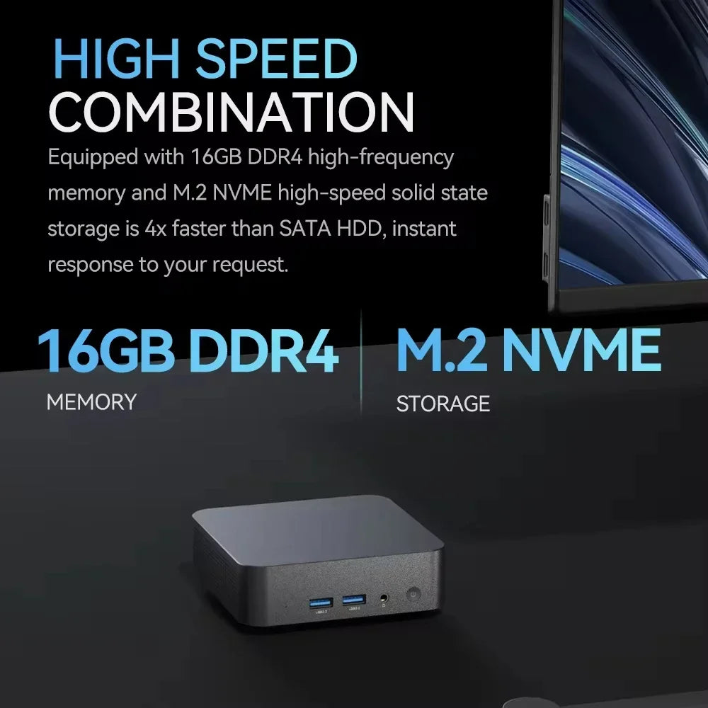 2026 Mini PC Intel Core i9 10980HK Computer Windows 11 16GB 32GB 1TB 2TB 4K Gaming Computer WiFi6 USB Portable Mini Desktop PC