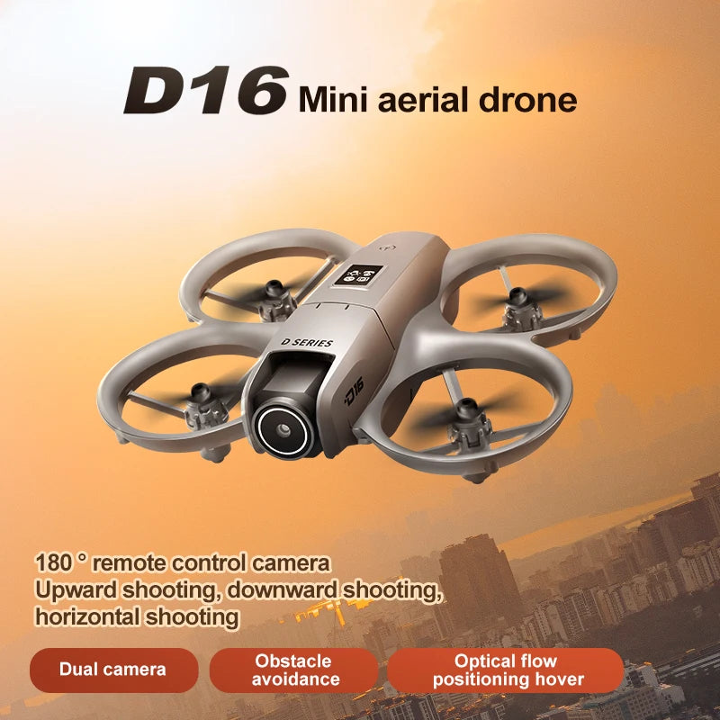 D16 RC Drone 8K Aerial HD Profesional Dual-camera FPV Helicopter Optical Flow GPS Positioning Avoidance Bushless Motor Drone UAV Dropshipman