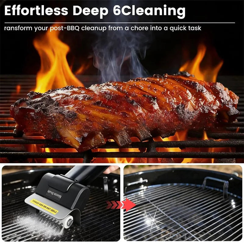 Electric Stainless Steel BBQ Brush Rechargeable Wireless Cleaning Brush Outdoor Cleaning Brush Grill Brush