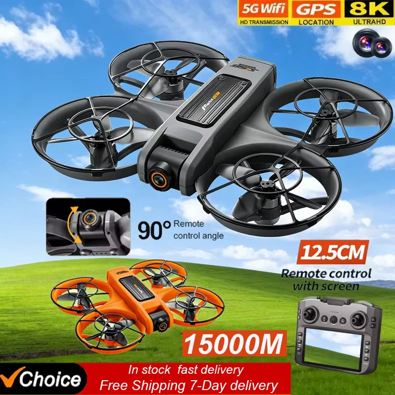 2026 NEW Original Drone 8K WIFI GPS Professional HD Aerial Photography Remote Control Aircraft HD Dual Camera Quadcopter Toy UAV Dropshipman