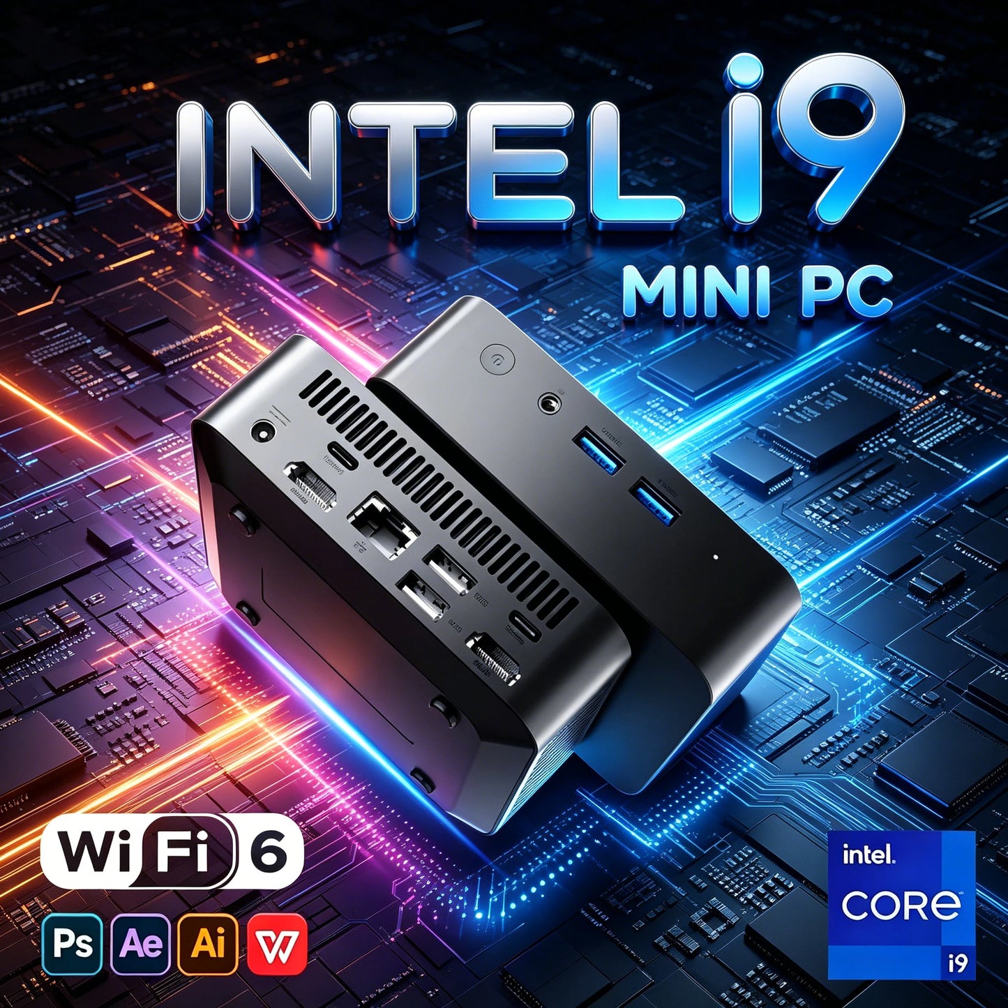 i9 Mini PC Intel Core I9 10980HK/i3 6100U Mini Pc Computer Windows 11 Mini PC Gaming Computer 16GB RAM 1/2TB SSD WiFi 6 Pc Intel
