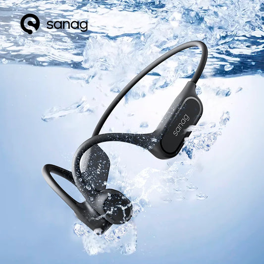 Sanag B33S Bone Conduction Bluetooth Earphones Open Ear IPX8 Swimming Headphones Choice 32GB Memory Wireless Headset MP3 Earbuds Dropshipman