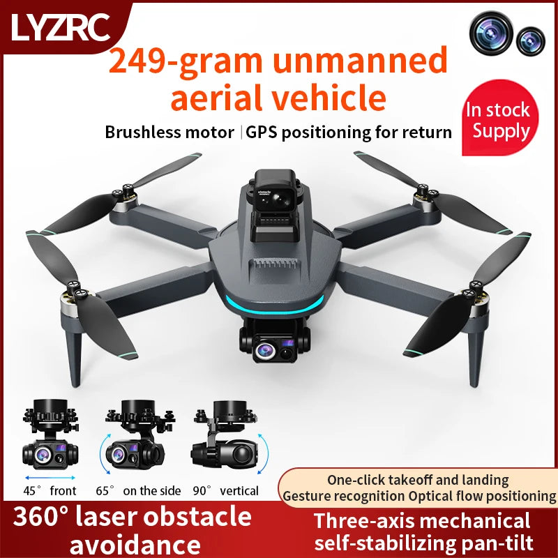 L200 PLUS MAX GPS Drone 4K Professional HD Camera 3-axis Gimbal Aerial UVA 5G WIFI Brushless Avoiding Obstacle RC Quadcopter Toy Dropshipman