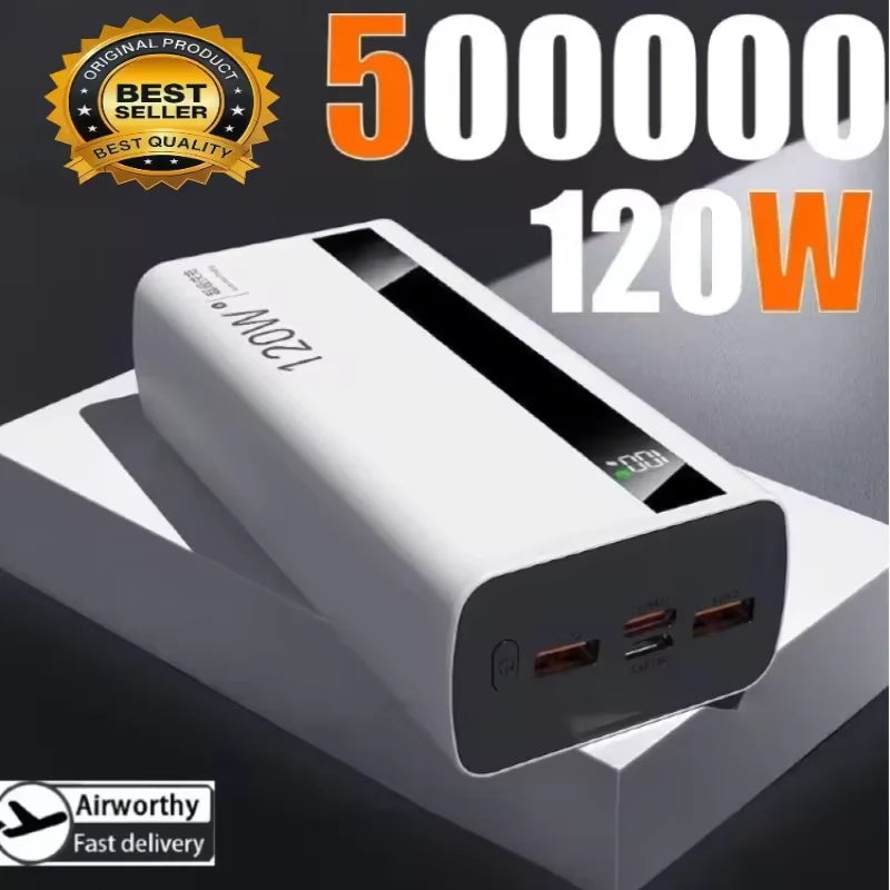 200000mAh High Capacity PowerBank 120W Super Fast Charging Portable External Battery Powerbank For Iphone Huawei Oppo Samsung