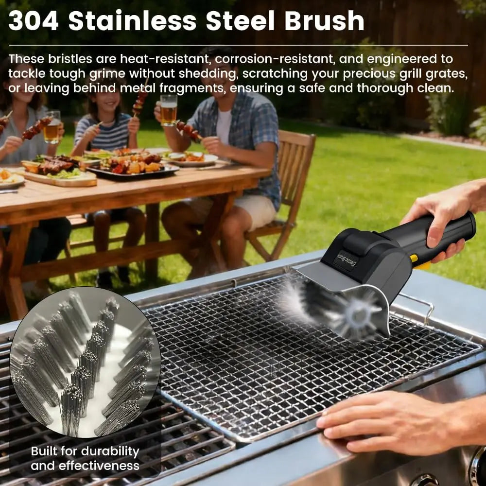 Electric Stainless Steel BBQ Brush Rechargeable Wireless Cleaning Brush Outdoor Cleaning Brush Grill Brush