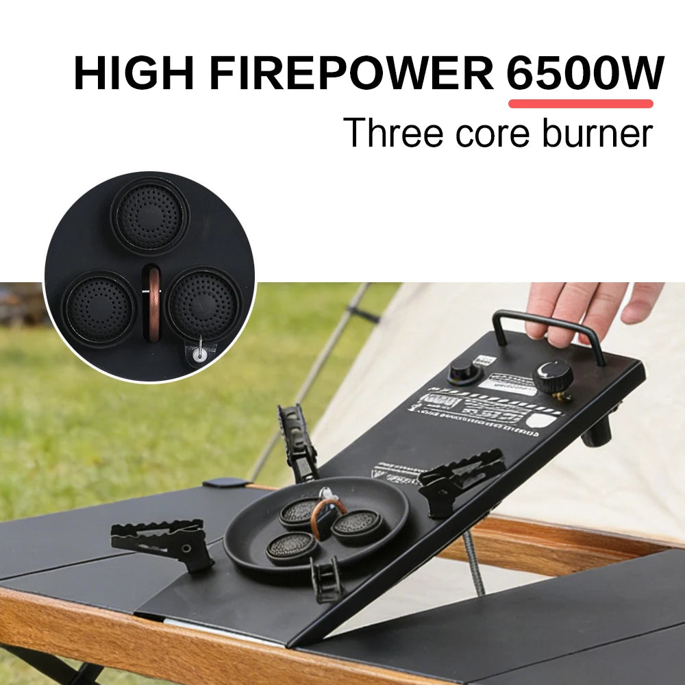 Pandatour Camping IGT Gas Stove Easy Equiped 0.5-Unit Portable Hiking Stove High Effi Ciency 6500W High Firepower Burner