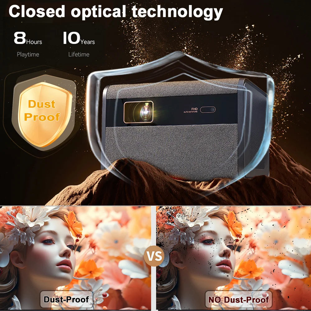 DITONG 2026 NEW  J10 projector Native 1080P Autofocus 4k HD video outdoor mobile phone Android smart home theater LED projector
