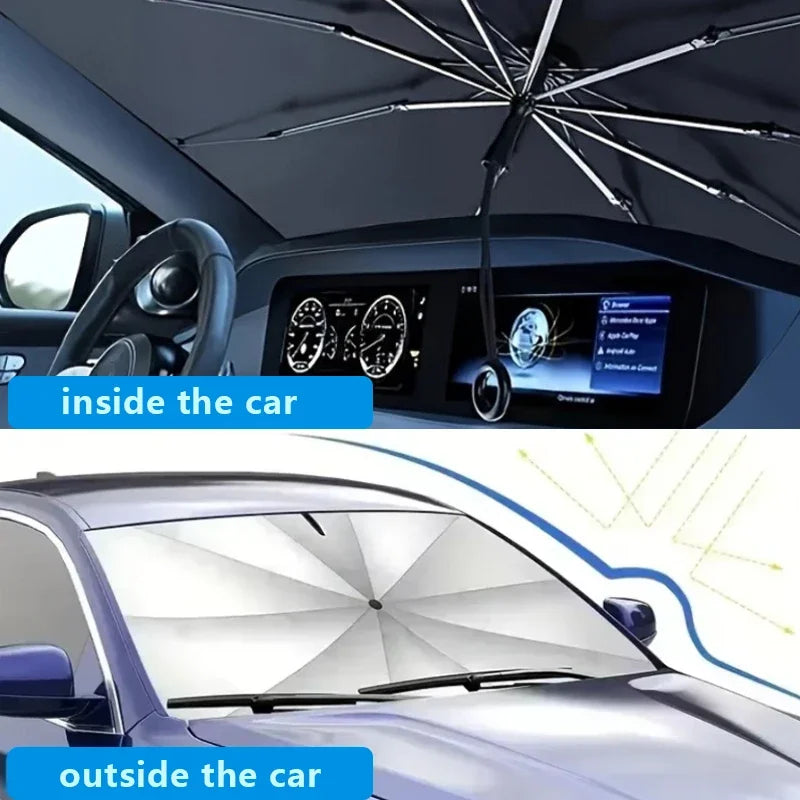Car Sunshade Foldable Windshield Umbrella For Mitsubishi Outlander Front Window Parasol Summer Sun UV Protection Dropshipman