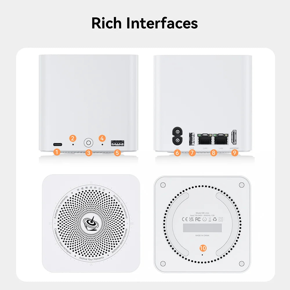Beelink ME Mini/ Pro NAS Home Storage Intel Twin Lake N150 N95 LPDDR5 4800MHz Windows 11 SSD WiFi6 2.5Lan Mini PC Desk Computer