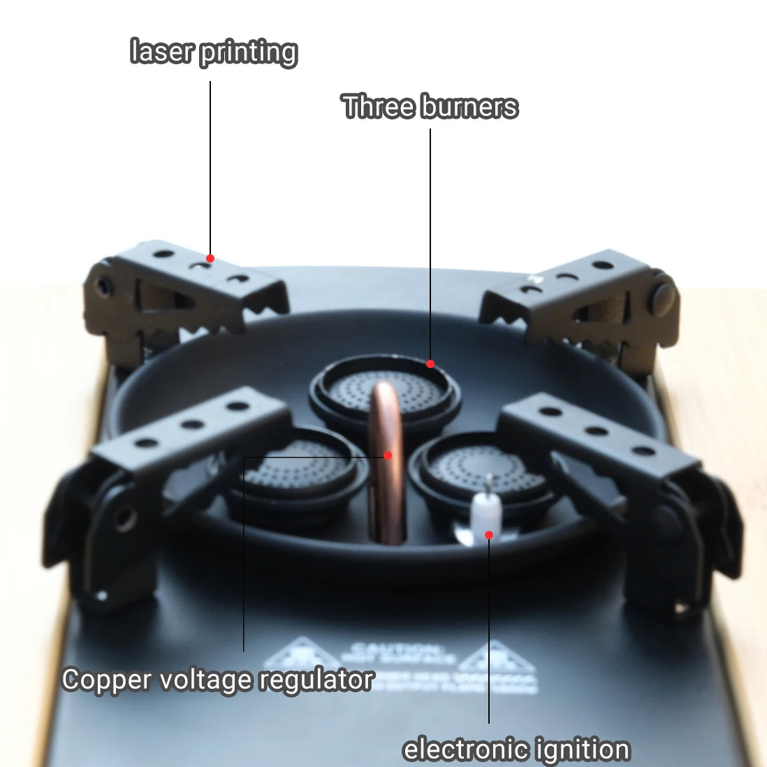 Pandatour Camping IGT Gas Stove Easy Equiped 0.5-Unit Portable Hiking Stove High Effi Ciency 6500W High Firepower Burner