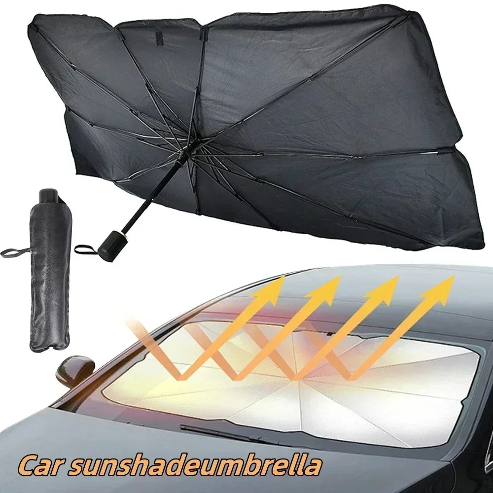 Car Sunshade Foldable Windshield Umbrella For Mitsubishi Outlander Front Window Parasol Summer Sun UV Protection Dropshipman