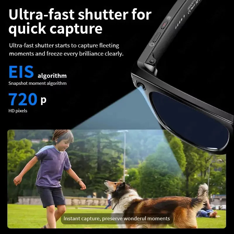 AI Smart Glasses with 8MP Camera Video Recording 100+ Languages Translation Sunglasses Bluetooth Call Music Play Men Women 2025 Dropshipman