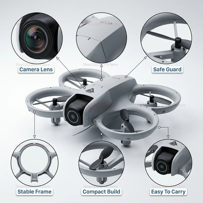 2026 Mini RC Drone with 8K HD Camera WiFi FPV Obstacle Avoidance Remote Control Quadcopter for Beginner Gifts Outdoor Indoor Use Dropshipman