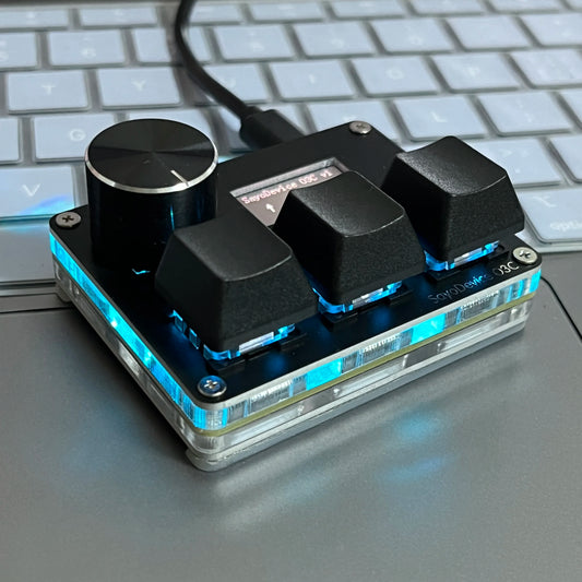 O3C SayoDevice OSU O3C Rapid Trigger Hall Switches Magnetic Pink Switches Keyboard With Knob Screen Copy Paste Shotcut Dropshipman