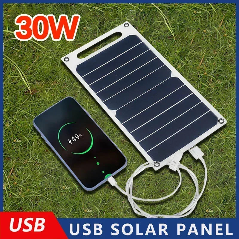 35W 5V Portable Waterproof Solar Panel with USB for Outdoor Hiking Camping Mobile Phone Charging