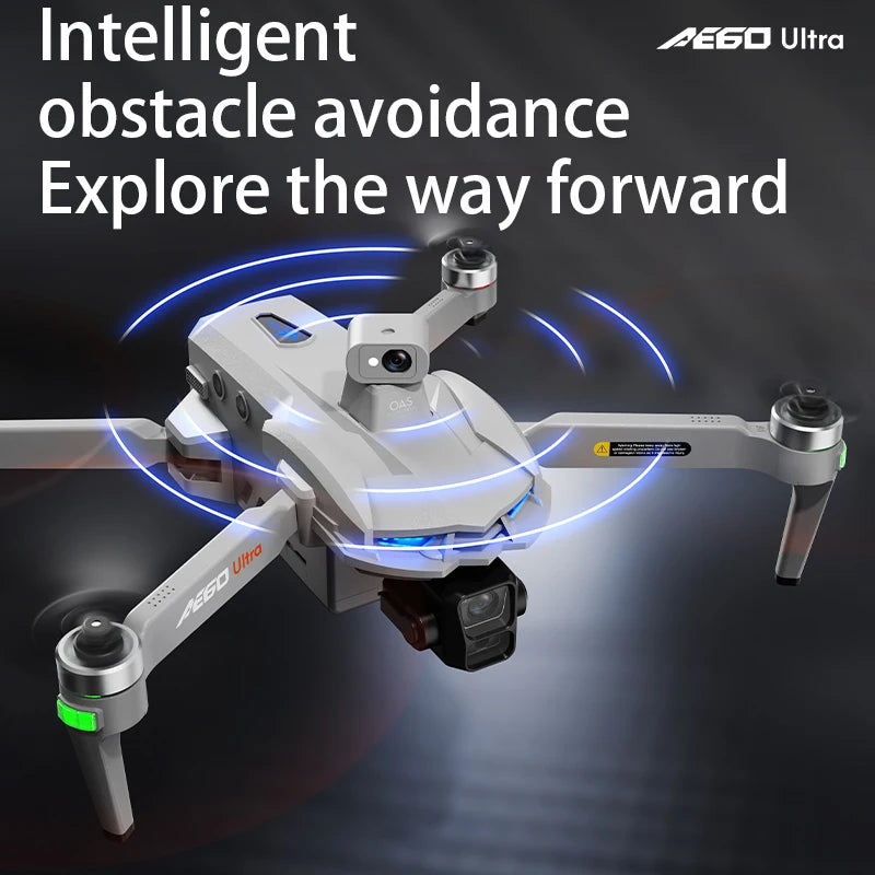 AE60 GPS Professional Drone 4K HD Camera 3-Axis Gimbal Obstacle Avoidance Aerial Brushless 800g Airdrop Security Drone Kids Toys Dropshipman