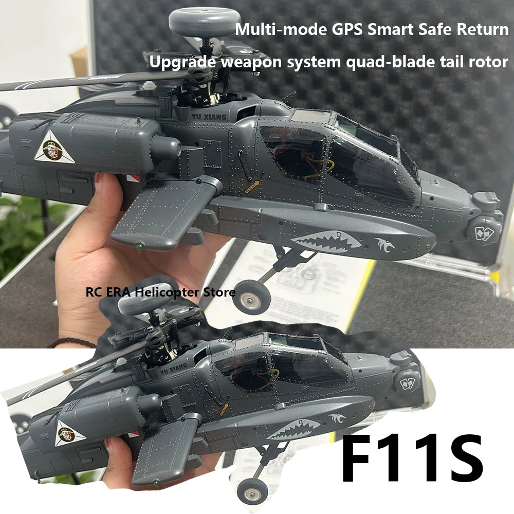 Yuxiang F11s 1:32 Apache Armed Remote-Controlled Helicopter Novice Entry-Level Intelligent Version Multifunctional Aircraft