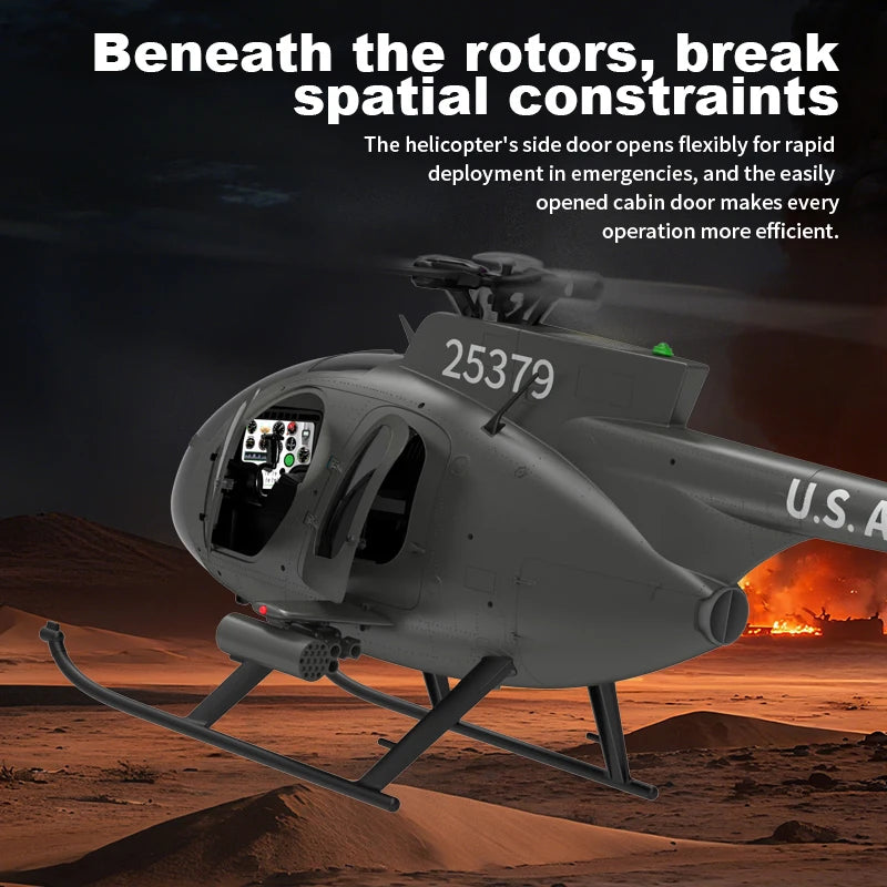 YUXIANG F119S MD500 Bird Red Black 9CH 6G Intelligent GPS No Flybar Simulation RC Helicopter