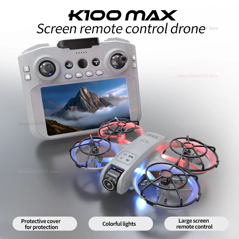 New K100 MAX GPS Drone Toy 8K Camera Large Screen Optical Flow HD Dual Camera Obstacle Avoidance Toy Gift Photography Quadcopter Dropshipman