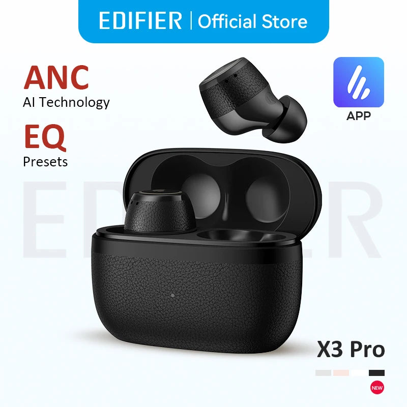 Edifier X3 Pro True Wireless Earbuds Active Noise Cancellation Earphone Bluetooth V5.4 Multipoint Connection IP54 Lightweight Dropshipman