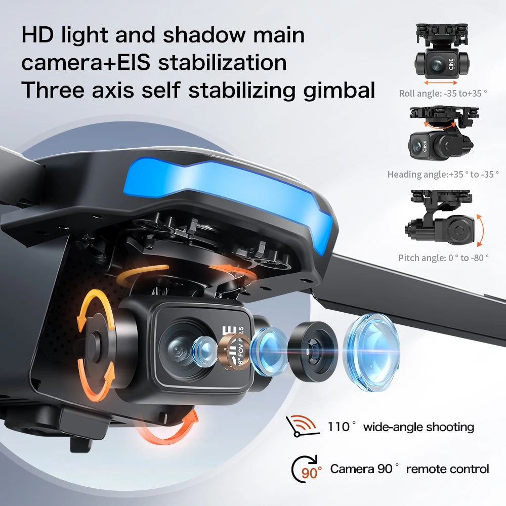 New Professional S-X1 GPS Drone 8K Camera 3-Axis Gimbal Aerial Photography with Screen Remote Control 5G WIFI FPV Security Drone Dropshipman