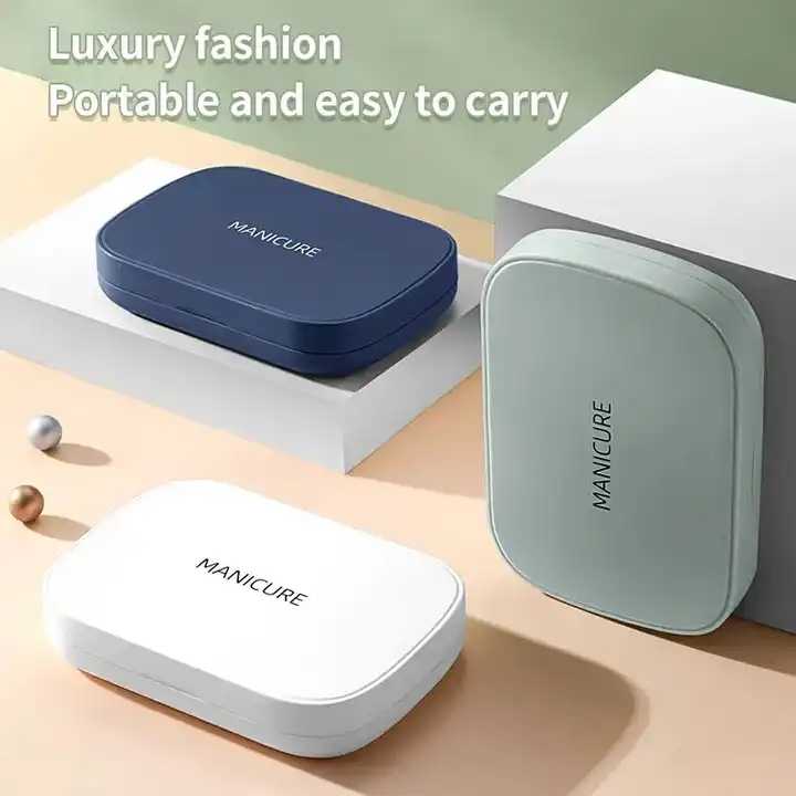 NNEDSZ White 18-Piece Manicure and Pedicure Set - Stainless Steel Nail Clipper Kit | Professional Nail Care Grooming Tools | Compact Portable Case