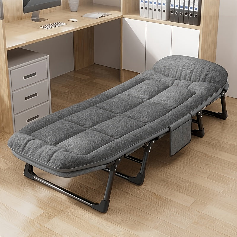 Portable Folding Bed Camping Cot with Thick Comfort Mattress 6 Adjustable Positions Heavy Duty Strong Frame Lightweight Foldable Easy Carry for Travel Camping Guest Home Office All Seasons Local Warehouse Fast Dispatch Practical Thoughtful Gift Dropshipman